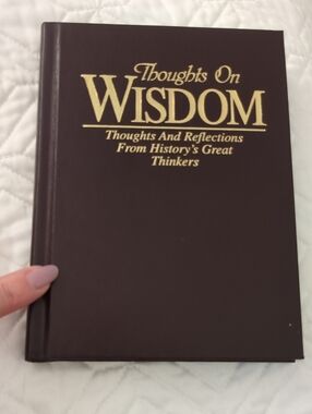 Thoughts on Wisdom Hardcover Book - Brown with Gold Lettering